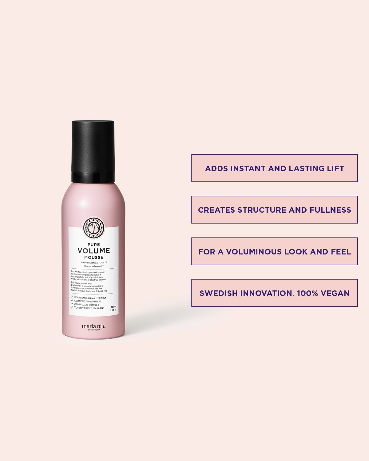Pure Volume hair mousse for more volume in the hair