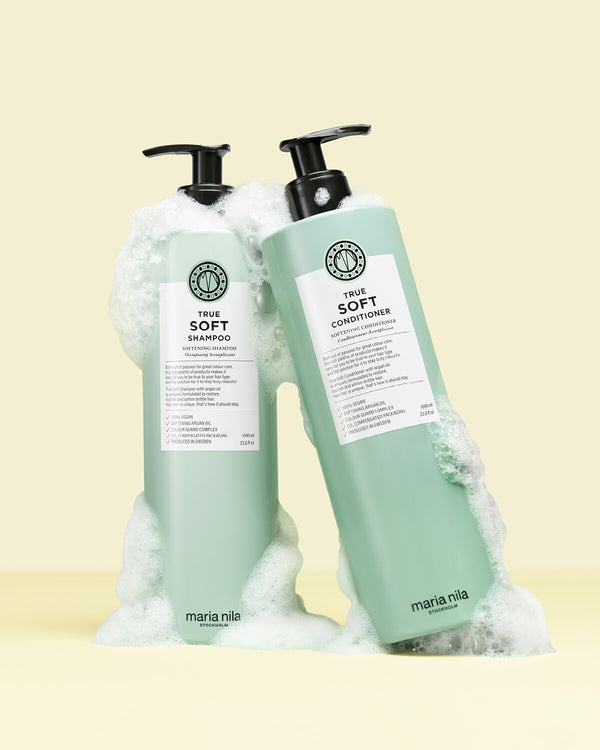 True Soft shampoo and conditioner with lather