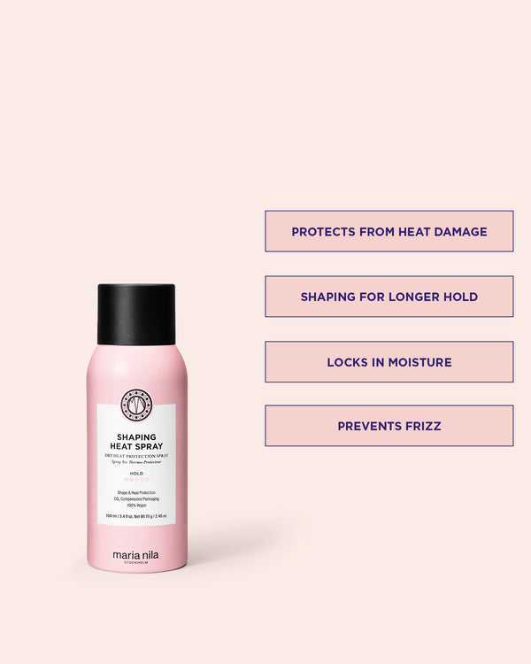 Shaping Heat Spray protects from heat damage and adds shape to your look