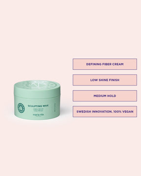 Sculpting Wax is a defining fibre cream with a low shine finish
