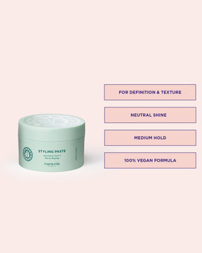 Maria Nila Styling Paste with neutral shine and medium hold för definition and texture